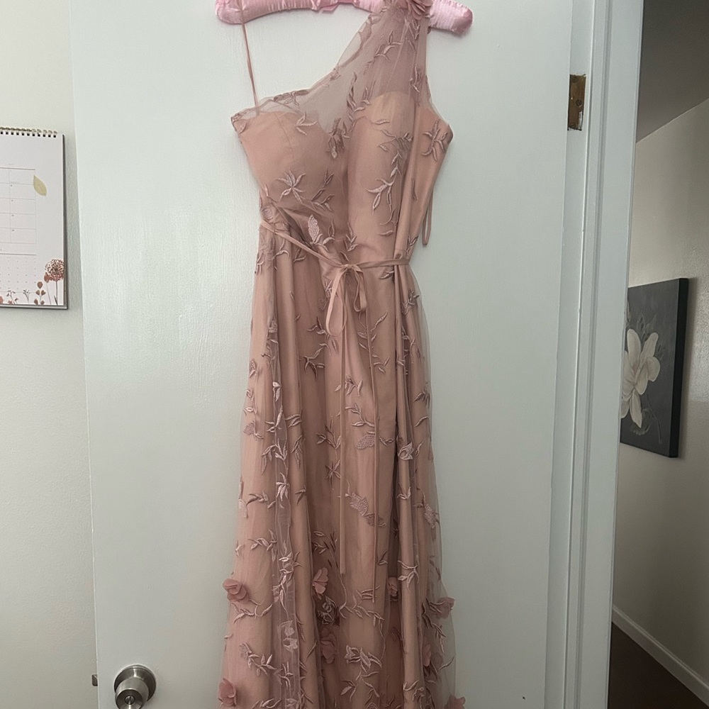Marchesa Bari dress in blush